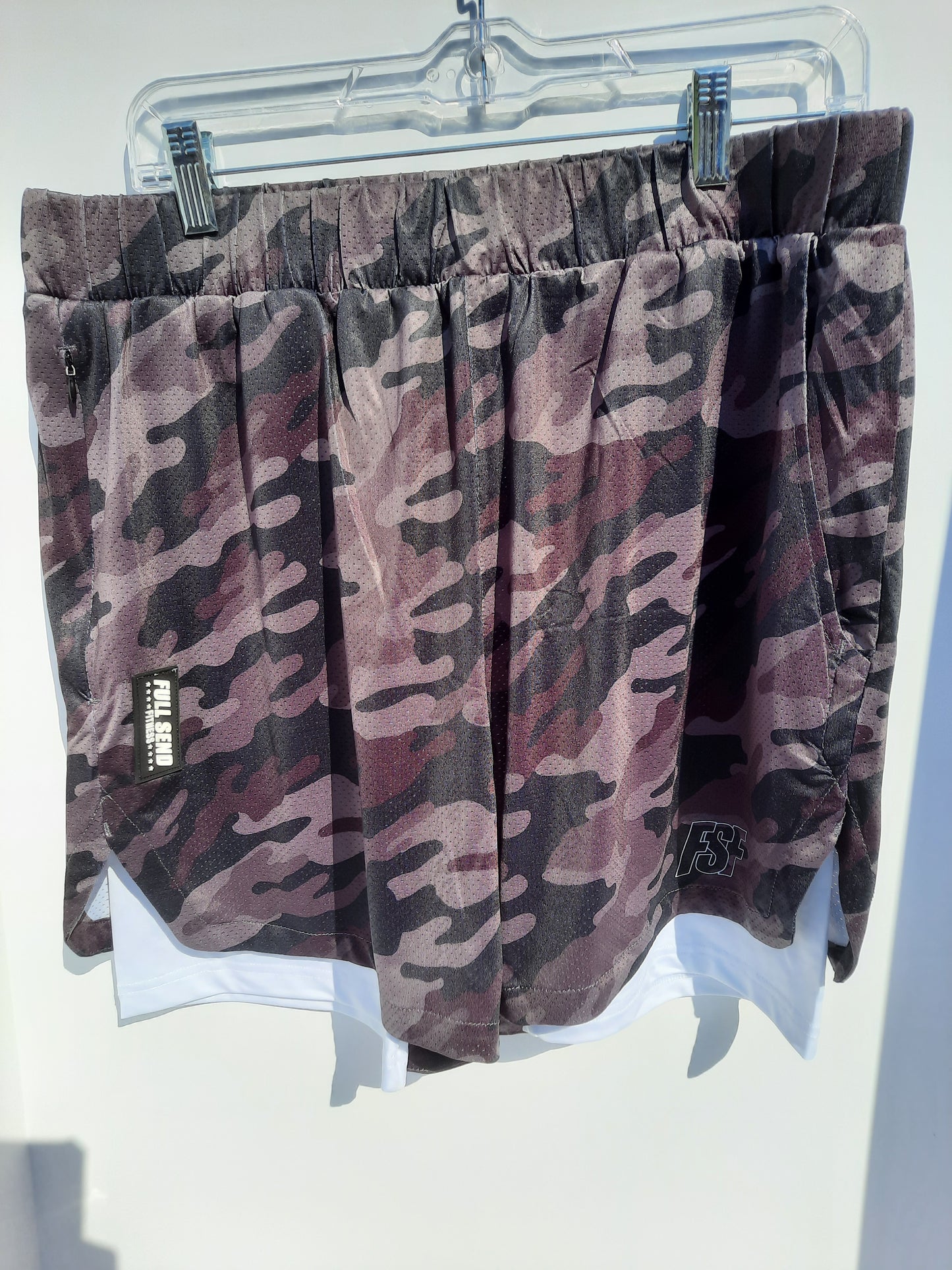 Full Send Fitness Camo Workout Shorts
