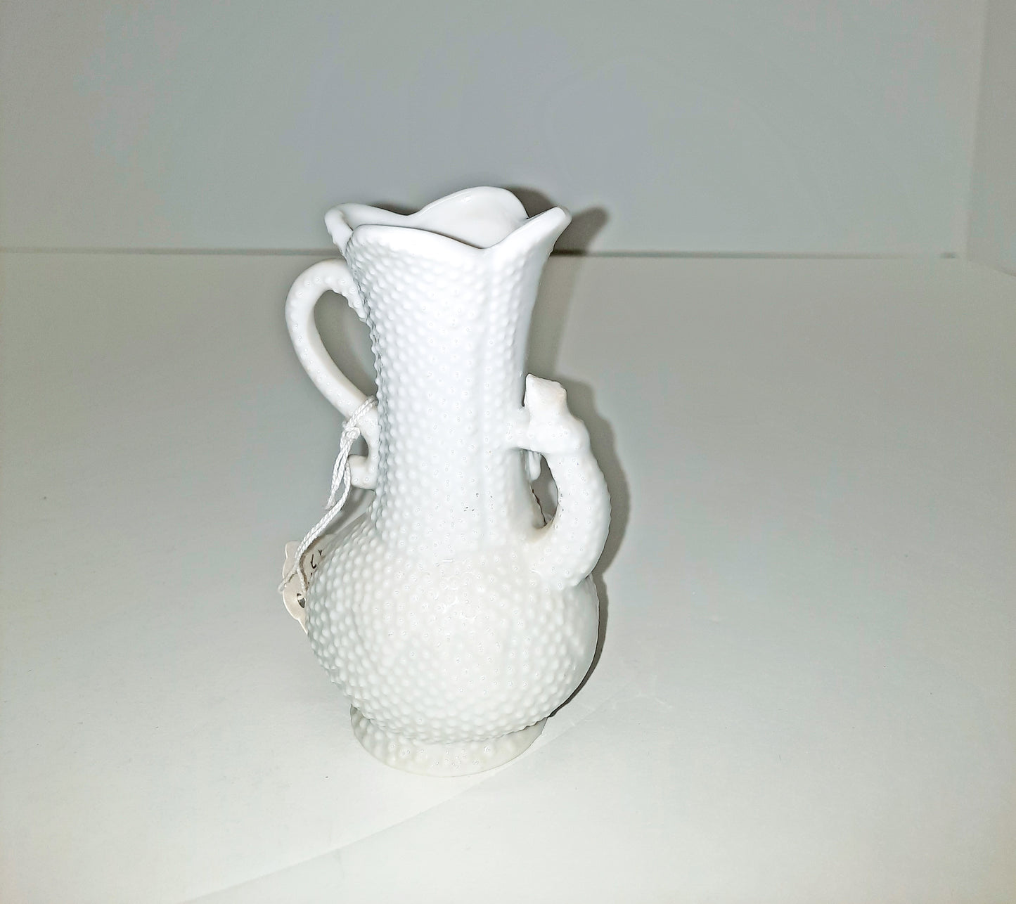 White Glass Rose Bud Vase