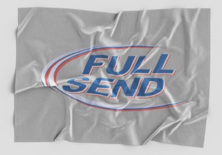 Full Send Bud Light Logo Flag